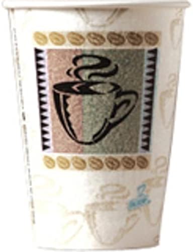 Dixie Perfectouch 12oz изолирана хартија топла чаша од GP Pro; Одговара на големи капаци; Кафе магла; 5342CD; 1000 брои