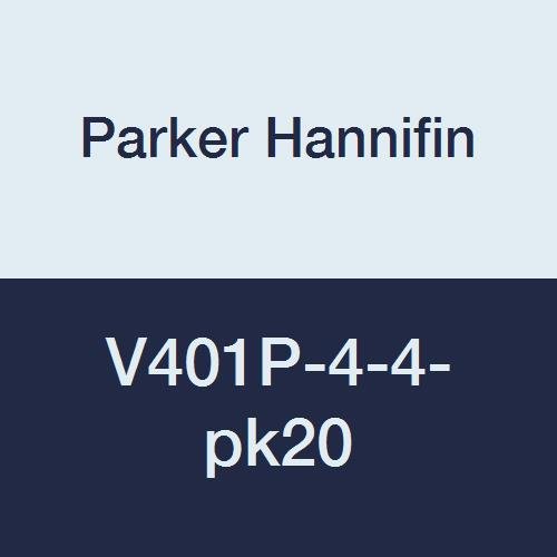 Паркер ХАНИФИН В401П-4-4-Pk20 Серија V401P Земјата Приклучок Исклучување Петел, 1/4 Машки цевки x 1/4 Машки Цевки