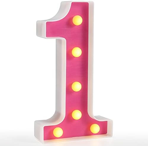 Броеви на Pooqla Marquee, LED броеви за осветлување, розови осветлени броеви за забава, ноќен знак за ноќно светло за роденденска