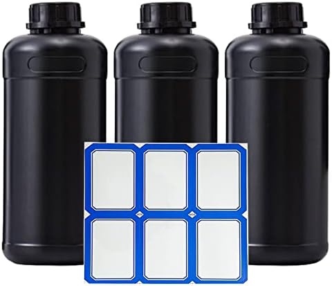 Fuyunohi 3x1L HDPE Темна Соба Хемиски Шишиња За Складирање Течен Контејнер Филм Фото Развој На Опрема За Обработка Анти-Светло Истекување Лабораториски Додатоци Со Етикет