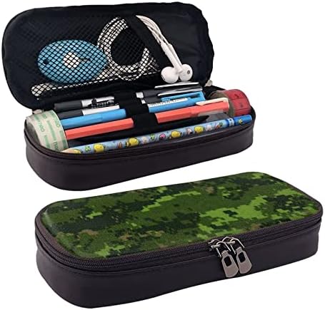 Dcarsetcv Зелена армија дигитална маскирна молив кутија симпатична пенкало молив кутија Пу кожа флип молив торбичка канцеларија