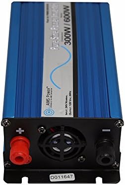 Aims Power PWRI30024S чист синусен инвертер за напојување, 24V, 300W континуирана моќност, моќност од 600W Surge Peak, чист синусен бран, вентилатор за ладење, единечен AC -сакции, USB порт?