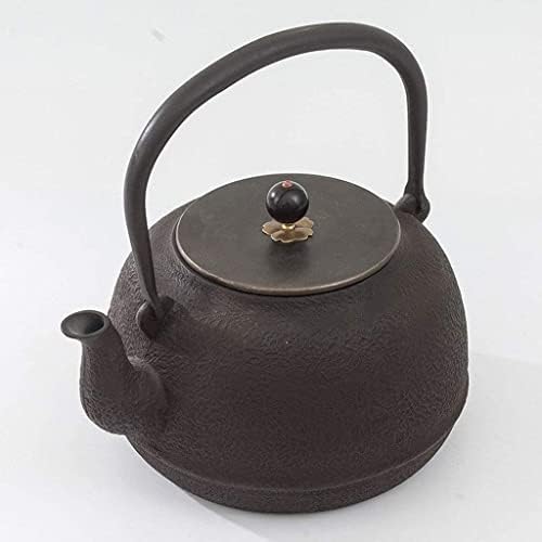 чајник чајник керамика 1,8L голем стар леано железо чајник, емајл занаетчиски чај од леано железо, емајл-обложена внатрешна чај