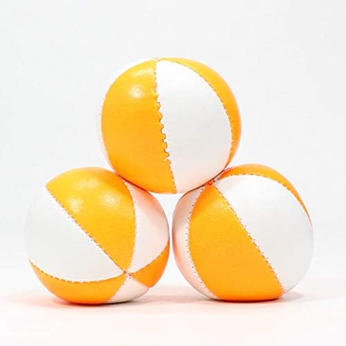 Zeekio Zeon 6 панел 100g топки за жонглирање - сет од 3 (бело/портокалово