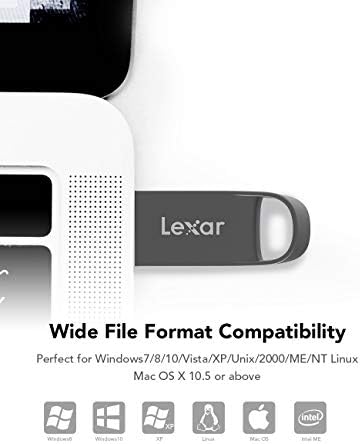 Lexar 64GB USB 2.0 Флеш Диск, Мини USB Стап, UDP Палецот Диск, Меморија Стап Со Цинк Легура Дизајн, Скокни Диск, Пенкало Диск за КОМПЈУТЕР/Лаптоп/Компјутер/Надворешно