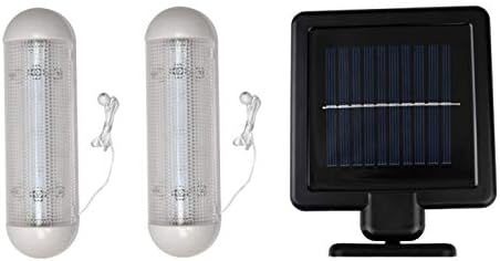 Сончева светлина, wallид монтиран соларна гаража пролеа светлина | Надворешно водоотпорен IP55 патека светло, LED двојно ламба