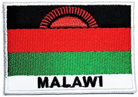 Кленплус 1, 7Х2, 6 ИНЧИ. Знаме На Малави Печ Знаме Амблем Костим Униформа Воена Тактичка Везена Апликација Закрпи Декоративна Поправка