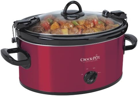 Crock-Pot 6-Quart Cook & Carry Oval Manual Protable Blow, црвен-SCCPVL600-R