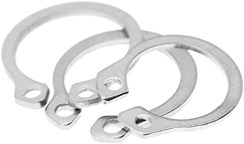 Асортиман на циркули, преносен прстен за задржување на не'рѓосувачки челик 120 парчиња Circlips C-Clip со пластична кутија за спречување на