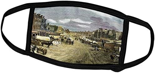 3drose Данита Делимонт - гравури - град Сент Луис во 1850 година, САД, Гравирање - HI13 PRI0391 - Prisma - Маски за лице