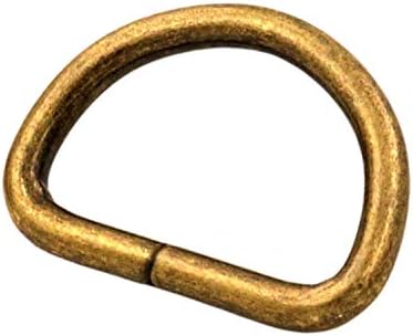 Генеричка метална бронза Д прстен тока 0,8 Внатрешен дијаметар јамка прстен за пакет чувар од 20