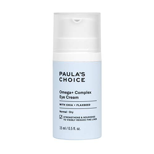 Избор на Паула Омега+ Комплекс анти-старечки крем за очи со сквалан и ниацинамид, длабока хидратација на фирма и осветлување на очите, за брчки,