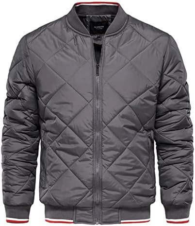 Luvlc јакни за мажи, мекач со ватиран моторцикл бомбаш јакна, преголеми патент зимски палта топла надворешна облека со џебови