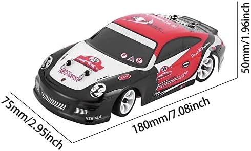 QIYHBVR 1:28 4WD Mini RC Racing Car, 2,4GHz со голема брзина на автомобил со голема брзина, 30 км/ч брз спортски автомобил GT за момчиња