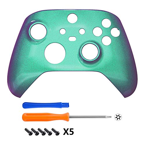 екстремни Камелеон Зелена Виолетова Замена Странични Шини + Задна Школка + Предна Плоча За Xbox Серија X/S Контролер