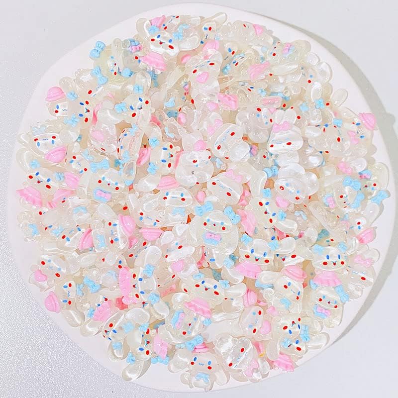 30 парчиња каваи смола нокти уметнички шарми симпатични аниме животни желе гума слатка бонбона рамна смола привлечност за 3D DIY