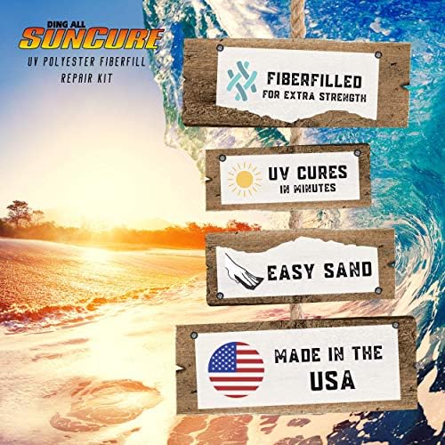 Sun Cure 1oz Fiberfill Mini комплет w/Sundpaper Surfboard Поправка