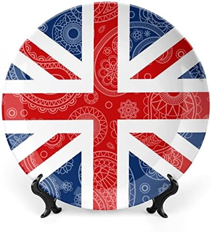Декоративни плочи на британско знаме на пајсли, керамички плочи со приказ за свадбени украси за домашни канцеларии