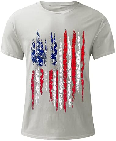 Знаме на Денот на независноста на мажите, лежерна мека и удобна мала печатена памучна маица со рунда на вратот и кратко