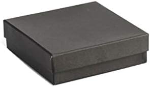 SSWBasics Црни Кутии За Накит Исполнети Со Памук-3w x 3z x 1 - Случај од 100
