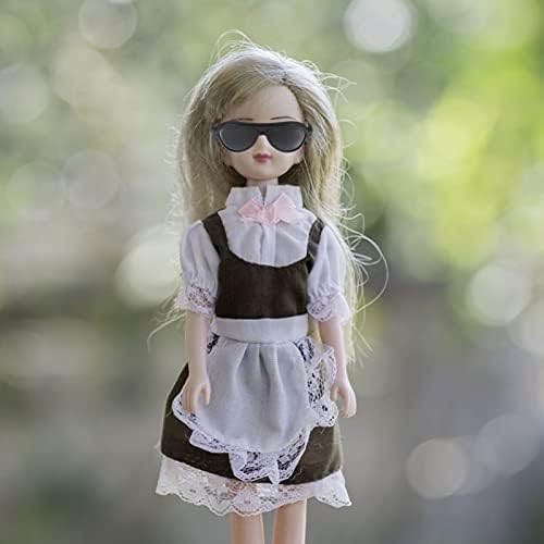 Играчки за очила за сонце за бебиња за бебиња мини играчки: кукли капи 80 парчиња црни кукли очила се облекуваат додатоци за костуми