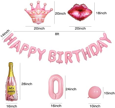0 1 2 3 4 5 6 7 8 9 21 23 24 25 35 45 ти роденден украси за жени 28 среќен роденден балони писма розова балон банер Партија