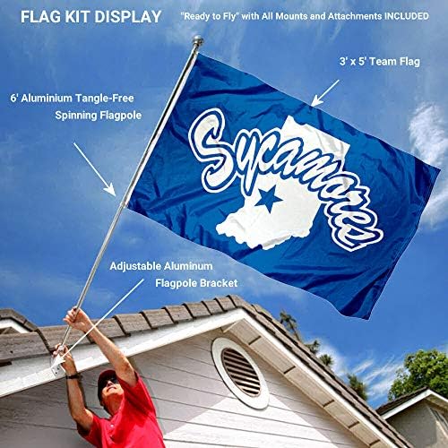 Индијана Држава Сикамори Знаме И Пол Заградата Монтирање Пакет