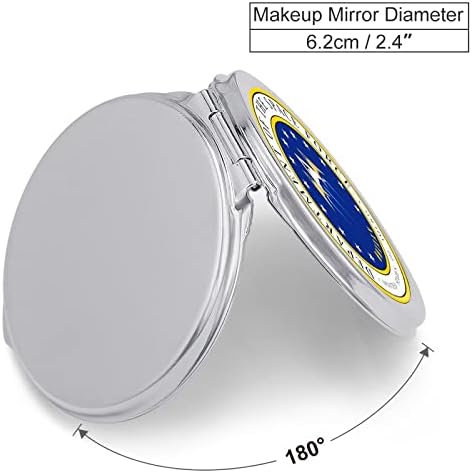 Американската Вселенска Сила Компактен Огледало Џеб Патување Шминка Огледало Мал Преклопен Пренослив Рачен Огледало