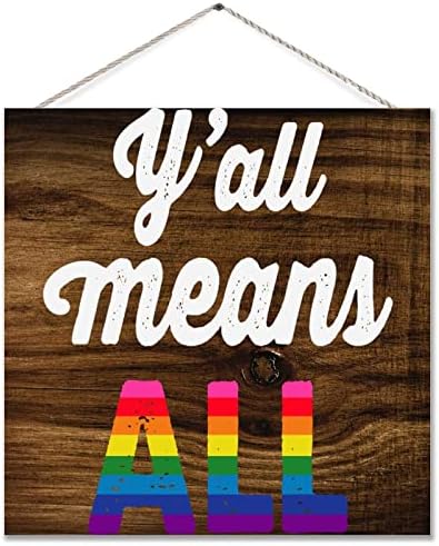 Арогелд, значи сите дрвени знаци геј гордост wallид знак ЛГБТ знак Виножито еднаквост Лезбејска декоративна плакета што виси wallидна