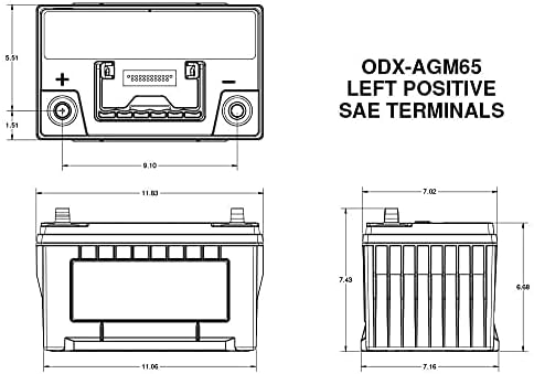 Одисеја батерија ODX-AGM65 екстремна серија AGM батерија