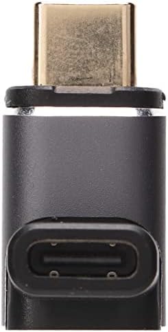 90 степени USB C конектор Компактен 40Gbps 100W тип Ц Магнетниот адаптер за десен агол за полнење