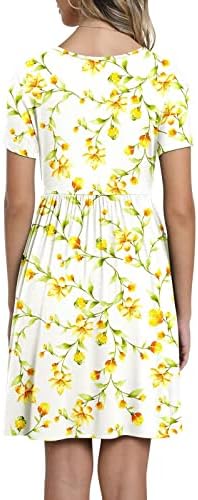 Женски обични фустани - жени летни фустани со ракави плус големина