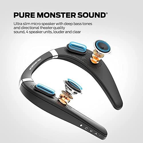 Monster Boomerang Reckband Bluetooth звучник, безжичен звучник за носење, преносен звучник и 12H Playtime, IPX7 водоотпорен, звучник