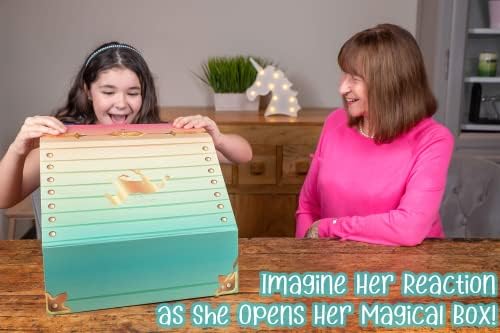 Компанијата За Градење Меморија Детски Играчки-Голем Еднорог Изненадување Кутија За Девојчиња и Момчиња со Еднорог Кадифен, Боенка И Маркери,