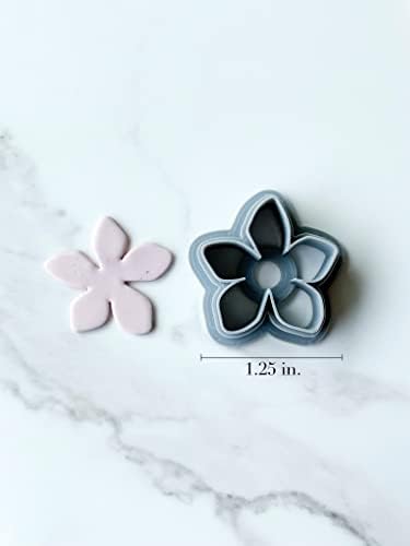 Полимерни Глинени Секачи – Глинест Ко-Цветен Пакет Со цвеќиња Од 6-Пластичен Секач за изработка На Накит и Обетки
