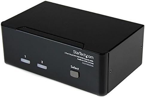 StarTech Sv231dd2dua Dual Dvi USB Kvm Прекинувач Со АУДИО И USB Центар, 2 Порти