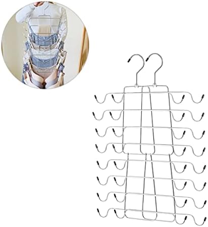 6pcs Ками фармерки за долна облека виси за складирање костум за преклопување за решетката за виткање на шамија за капење мулти
