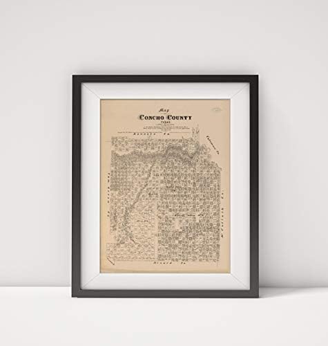 Бесконечни фотографии 1879 Мапа | Карта на округот Кончо, Тексас | Кадастарско округот Кончо | округот Кончо Текс | Ландо