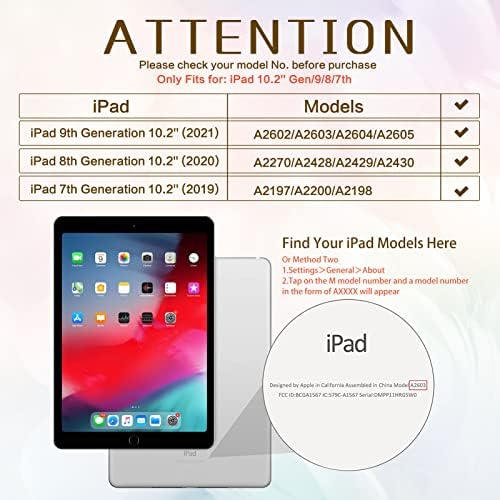 Локиго iPad 10.2 Case, iPad Case 9th Generation, iPad 8th Generation Case, iPad 7th Generation Case, 10,2 инчен iPad Case за iPad 7-ми/8-ми/9-ти