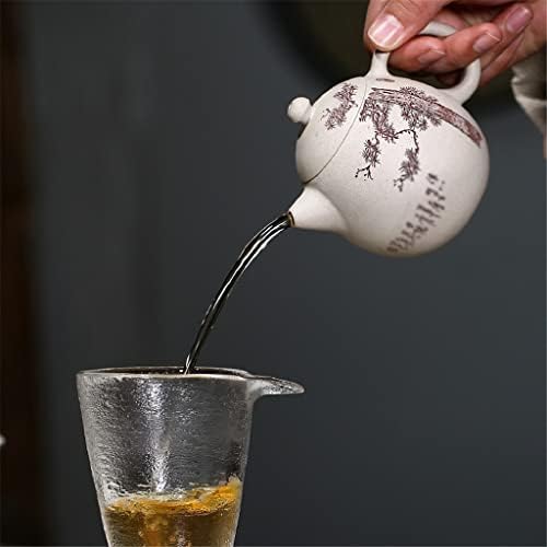 Mmllzel чај тенџере рачно изработено змеј јајце форма виолетова глина чајник за убавина за котлеа церемонија колекција подароци 220ml