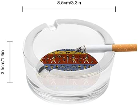 Античка египетска религија тркалезна стакло од стакло од пепелници за цигари случај симпатична сад за пушење пепел