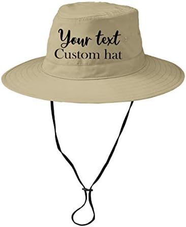 Инк бод обичај персонализиран вез лето UPF 30+ капа со кофа со жица - 3 бои