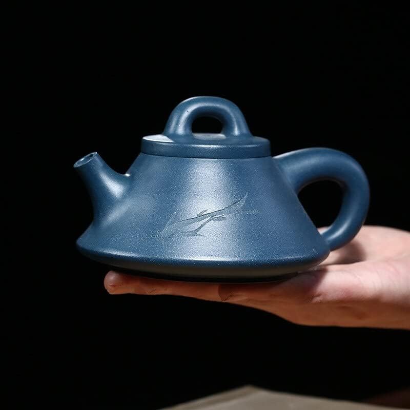 Сурова руда азурна кал руп чајник 260ml zisha чајник јиксинг рачно изработен тенџере кунг-фу-чај со пурпурна глина за пиење за пиво зелена