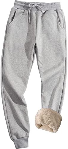Панталони за машка руно од Gxamoy Шерпа, наредени џемпери зимски задебели топло салон атлетски спортови панталони со џебови