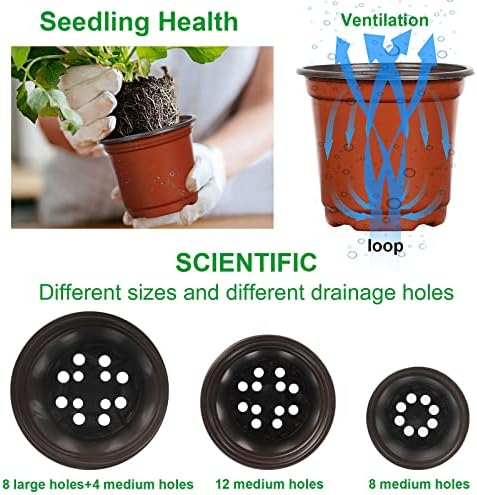 Аутс 110 парчиња пластични растенија расадник тенџере, садови за почеток на семе