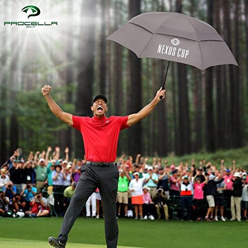 Чадор за голф Procella Голем 62 инчен Водоотпорен Водоотпорен-Автоматски Отворен-Пренослив-За Мажи и Жени