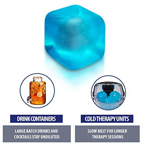 Екстра големи коцки за мраз за еднократно користење - БЕСПЛАТНА Пластика - за ладна машина за терапија или диспензери за пијалоци -