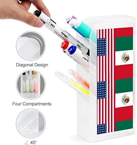 САД Мексиканско знаме на пенкало за молив Организатор за складирање шминка за четка за четки за четки за уметност за биро канцеларија