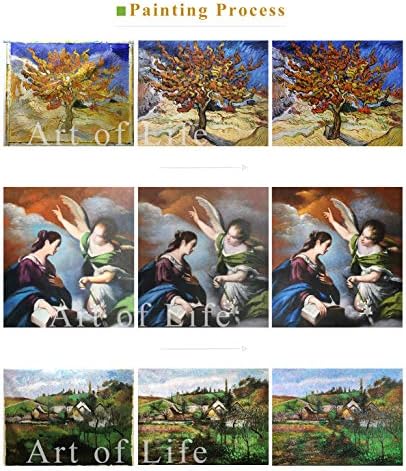 $ 80 - 1500 $ рака насликана од наставниците на уметнички академии - 4 уметнички слики лето пејзаж Johnон Отис Адамс масло сликарство