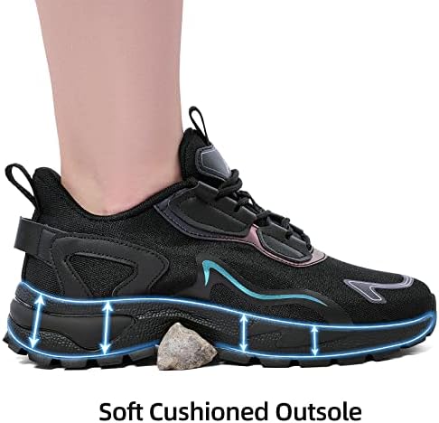 Akенски жени кои трчаат чевли за одење - тениски чевли за дишење на тениски чевли со тренингот лесен лизгање на патики за патување во теретана